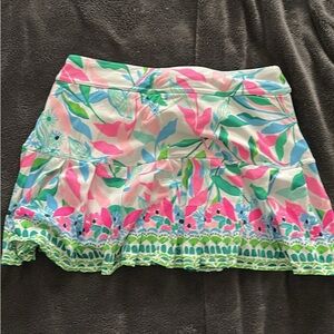 Lilly Pulitzer Tropical Pink and Green Mini Skirt